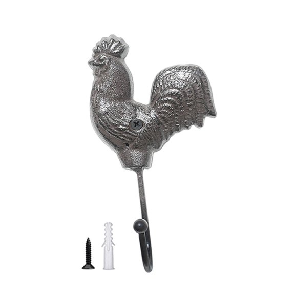 Decorative Iron Chicken Wall Hook Wall Mounted Entryway Hanger for Coat Key
