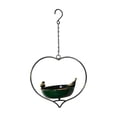 thumbnail image 1 of Decorative Iron Hanging Bird Feeder – 15.5 x 5.1 Inches, Weather-Resistant, Multi-Position Mount, Open Tray for Seed, Backyard Garden, Patio Decor, 1 of 5