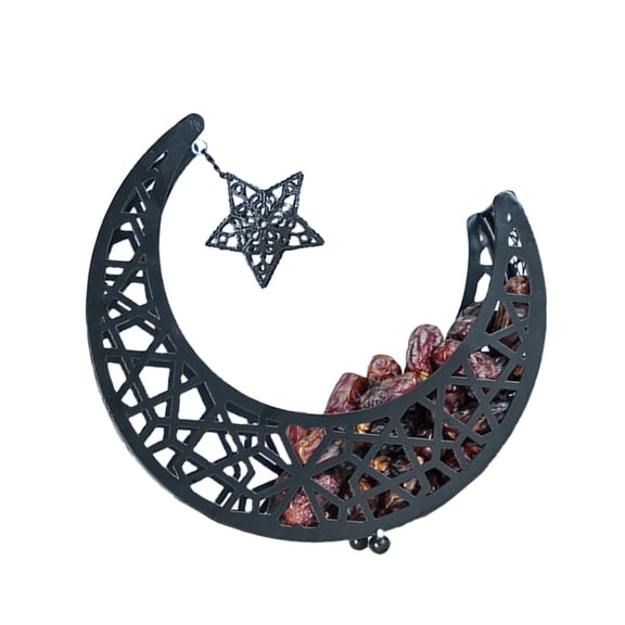 Decorative Iron Shaped Tray Dessert and Pastries Serving Platter Cake Display Stand for Muslims Celebration