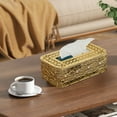 thumbnail image 1 of Decorative Iron Tissue Box Holder - Countertop Desktop Organizer for Living Room Bedroom, Multifunctional Storage Box with Stylish Design(Gold,C), 1 of 6