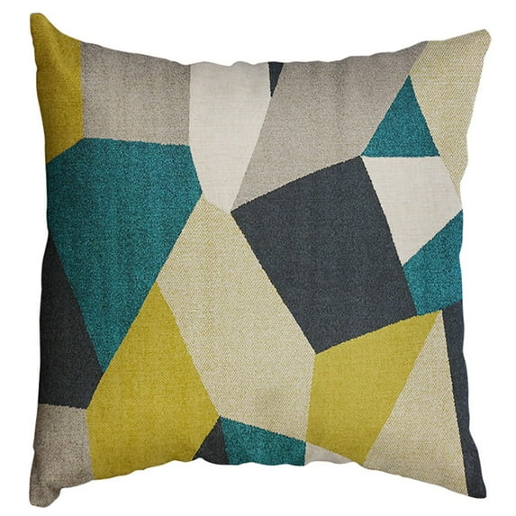 Decorative Irregular Geometric Pattern Throw Pillow Cover - 24X24 Inch Square Home Decor Accent Pillowcase With Irregular Geometric Patterns - For Bedroom Living Room Sofa Bed