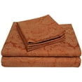 thumbnail image 1 of Decorative Italian Paisley Cotton-Rich Sheet Set - Queen, Pumpkin, 1 of 1