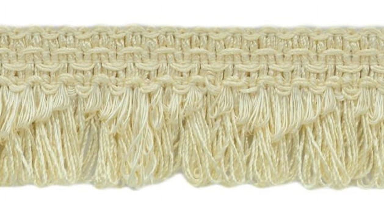 Passamaneria Decorativa A Smerlo Con Frangia E Treccia, Colore Beige Sabbia Scuro, 4 Cm X 10 Metri, Stile 9115 - 3