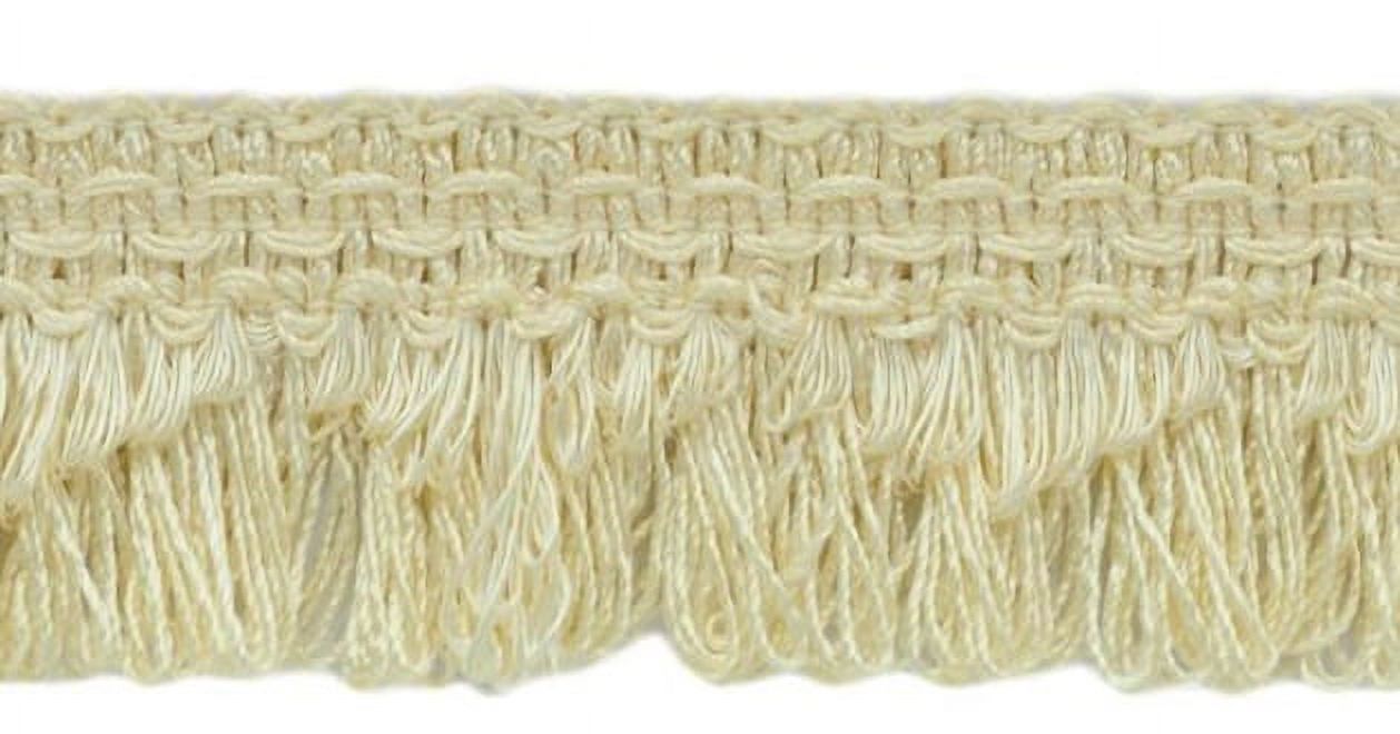 Passamaneria Decorativa Scallop Loop Fringe (Treccia) - Colore Sabbia Beige Scuro - 4 Cm X 10 Metri - Per Cuscini, Tende E Arredamento