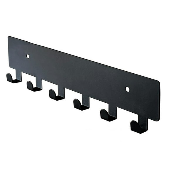 Decorative Key Holder for Wall - 6 Hook Key Organizer Rack with Adhesive & Screws - Space Saving Key Storage for Home, Office, or Dorm - Holds Keys, Lanyards & More