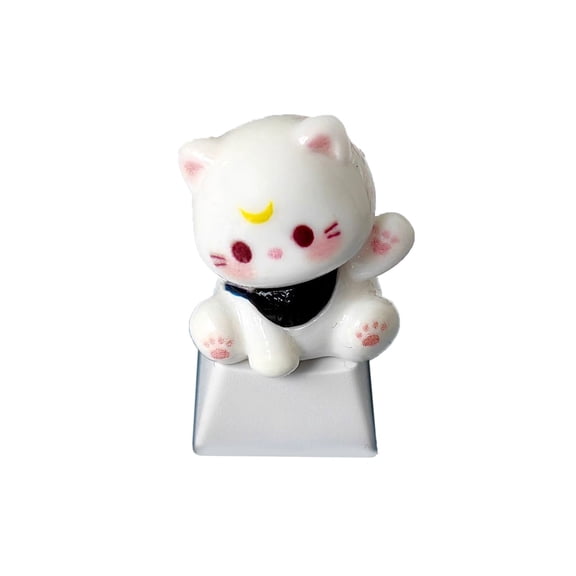 Decorative Keycap Cartoon Cats Head Keyboards Keycap for Crosses Axises Personalizing Mechanical Keyboards