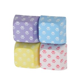 Decorative Keycap Set with Paw Print, 4 Pastel Accent Keycaps for Mechanical Keyboard Decoration, Compact Desk Setup Detail, Styling Highlight