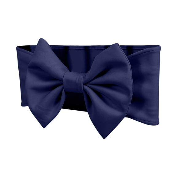 Decorative Knot Elastic Chair Back Cover Bow Knot Decoration Thickened Flower Design for Banquet Wedding and Party Chair Decor,Dark Blue 1Pcs JASKFLY