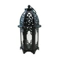 thumbnail image 1 of Decorative Lantern, Glass Hurricane Candle Holder, Hurricane Candle Holder, Black Iron, 11X4 In, Clear Panels, Ambience Boosting, Backyard Dinner, Entryway Display, 1 Pc, 1 of 6