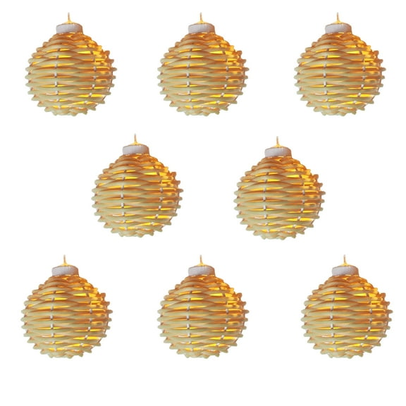 Decorative Lantern Globe Rattan Wicker Ball String Lights - Rattan Wire Globe Style Lantern String Lights with 10 Lights, Waterproof Indoor Outdoor for Home Pergola Porch Party Backyard