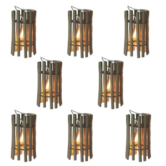 Decorative Lantern Handmade Rattan Wicker Pillar String Lights - Rattan Lantern String Lights, 10 Globe Lights Indoor Outdoor Boho String Light for Home Pergola Garden Party Backyard