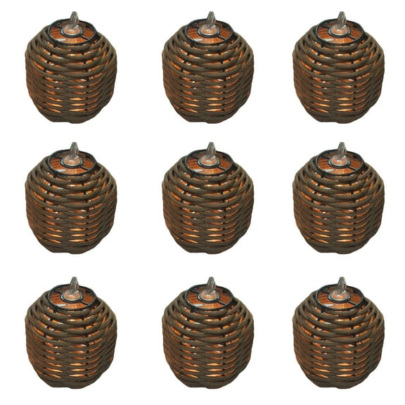 Decorative Lantern Rattan String Lights - 10ft 15 Lights Indoor Outdoor Patio String Lights for Bedroom Home Pergola Porch Party Backyard, Multiple Functions