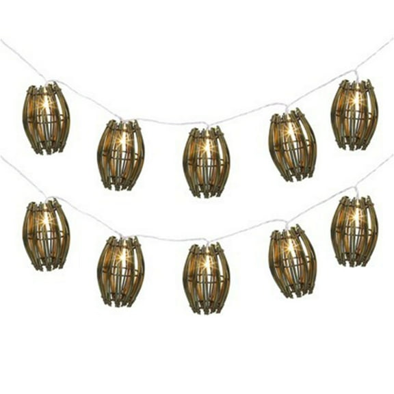 Decorative Lantern Rattan String Lights - Decorative Christmas String Lights, 10ft 15 Lights Indoor Outdoor Patio String Lights for Bedroom Home Pergola Porch Party Backyard, Multiple Functions