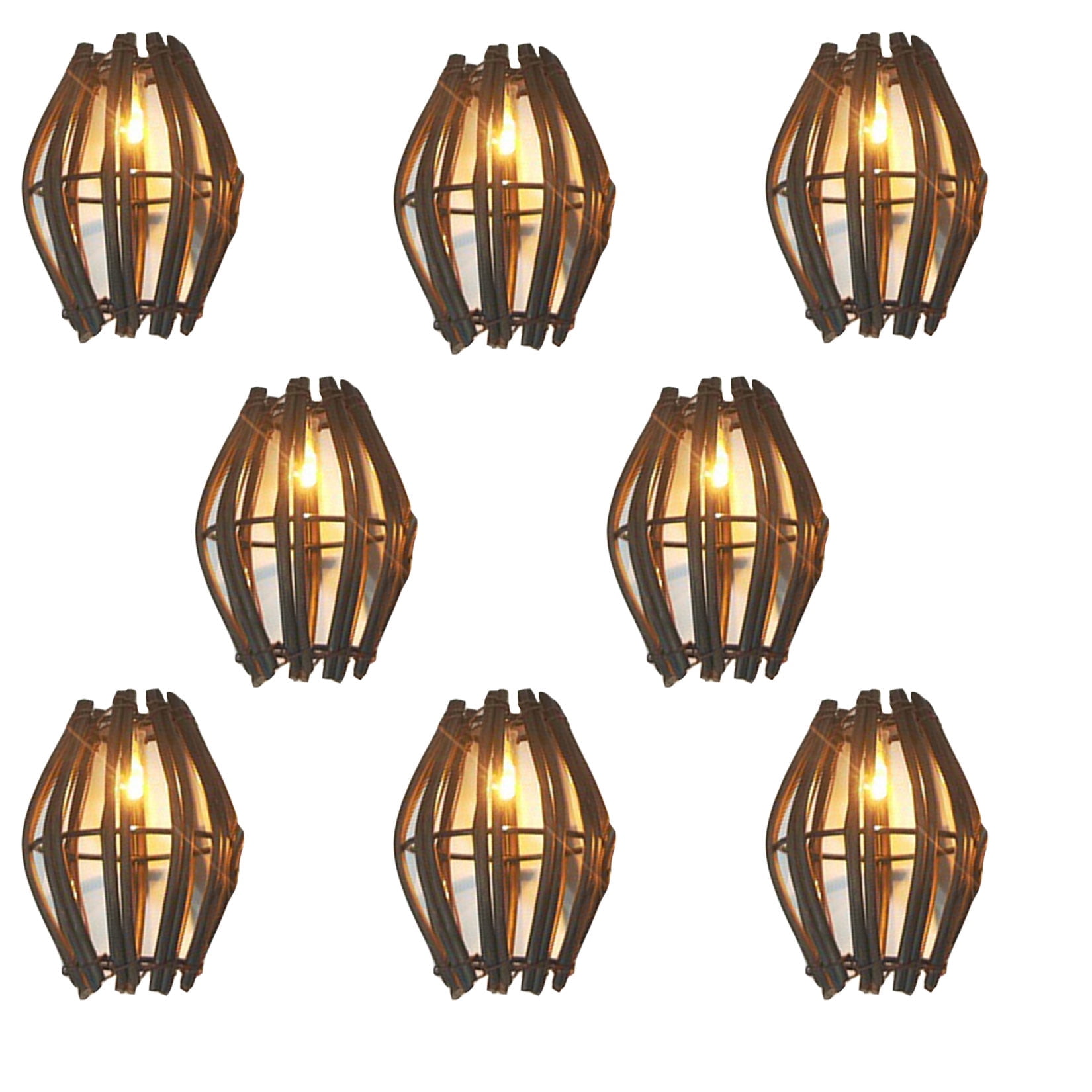 Decorative Lantern Rattan String Lights - Decorative Christmas String Lights, 13ft 20 Lights Indoor Outdoor Patio String Lights for Bedroom Home Pergola Porch Party Backyard