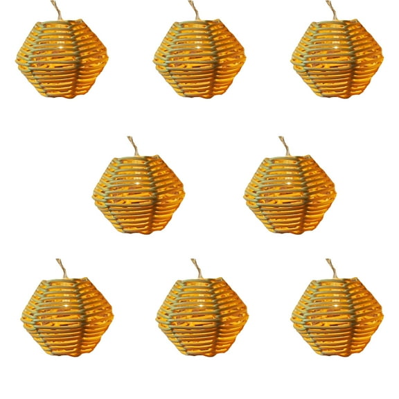 Decorative Lantern Rattan String Lights - Handmade String Lights with 10 Fairy Lights Perfect for Garden Home Bedroom Party Wedding Festival Christmas Valentine's Day Decor, Warm White