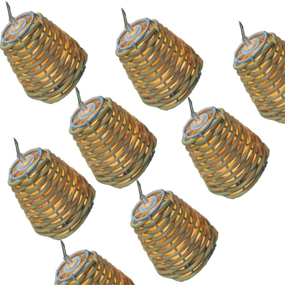 Decorative Lantern Rattan String Lights - Rattan Wire Cone Ball Style Lantern String Lights with 10 Lights, Wire Ball Style Indoor Outdoor Patio String Light for Home Pergola Porch Party Backyard