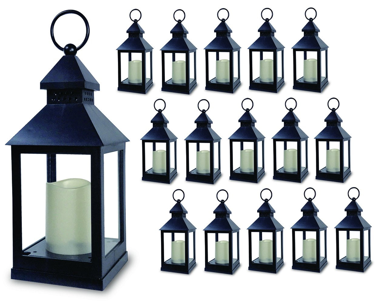 Decorative Lanterns - Set of 16 - 5 Hour Timer - 11 Decorative Lanterns - Set of 16 - 5 Hour Timer - 11