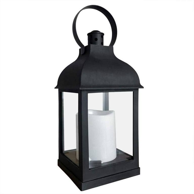 Decorative Lanterns With Timer Flameless Candle Using Battery For 11 H Outdoor And Indoor Hanging Lantern Decor For Wedding With Plastic And Bronze
