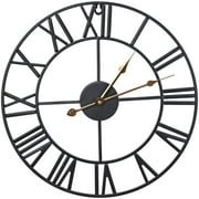 Decorative Large 16" Metal Wall Clock for Living Room - Modern Farmhouse Wall Décor