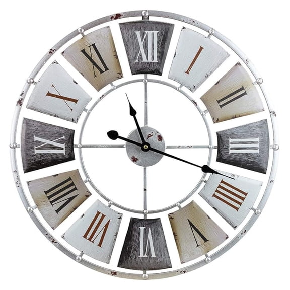 Decorative Large 24-Inch Wall Clock for Living Room, Vintage Industrial Modern Rustic Farmhouse Style, Oversized Numeral Clock, Modern Wall Clock, Ideal Room Dcor