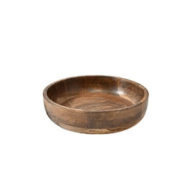 Decorative Large Mango Wood Bowl, Fruits Holder, 8.25" Diameter & 2" Tall