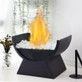 thumbnail image 1 of Decorative Large Metal Tabletop Fire Pits Portable Bio Ethanol Ventless Fireplace for Indoor Outdoor Use(Black), 1 of 9