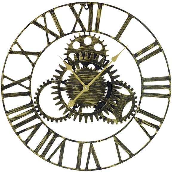 Decorative Large Metal Wall Clock for Living Room - Modern Farmhouse Wall Décor