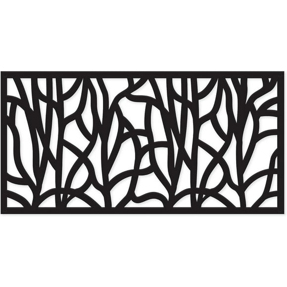 Decorative Lattice, Privacy Screen, Deck Skirting, Multi-use Panel 2 ft. x 4 ft. (Black)