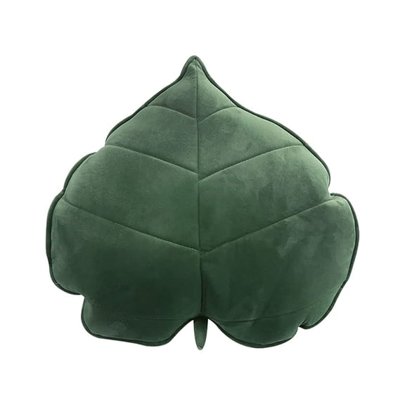 Decorative Leaf Throw Pillow Emerald Green-1 for Home Car