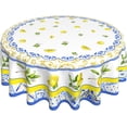 thumbnail image 1 of Decorative Lemon Round Tablecloth Waterproof Table Cloth Wrinkle Free Tablecloths for Parties Wedding & Holiday Kitchen Dinner(60 Inch Round), 1 of 6