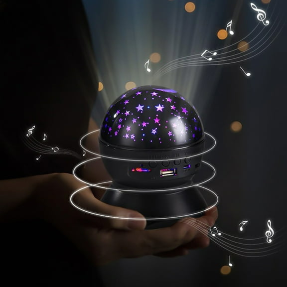 Decorative Lights, Bluetooth Speaker Starlight, Bedroom USB Projection Romantic Night Light, LED Sky Full Of Rotating Music Ambient Light