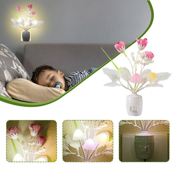 Decorative Lights, Color Changing Plug-in LED Flower Dream Lights For Children's Rooms, Bedrooms, Nurseries, Lounges, Hallways And Staircases