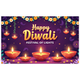 thumbnail image 1 of Decorative Lights Happy Diwali Banner Floral Design Festival of Lights Backdrop for Cultural Celebrations Home Decoration Party Event, 1 of 9