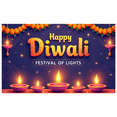 thumbnail image 1 of Decorative Lights Happy Diwali Banner Floral Design Festival of Lights Backdrop for Cultural Celebrations Home Decoration Party Event, 1 of 8