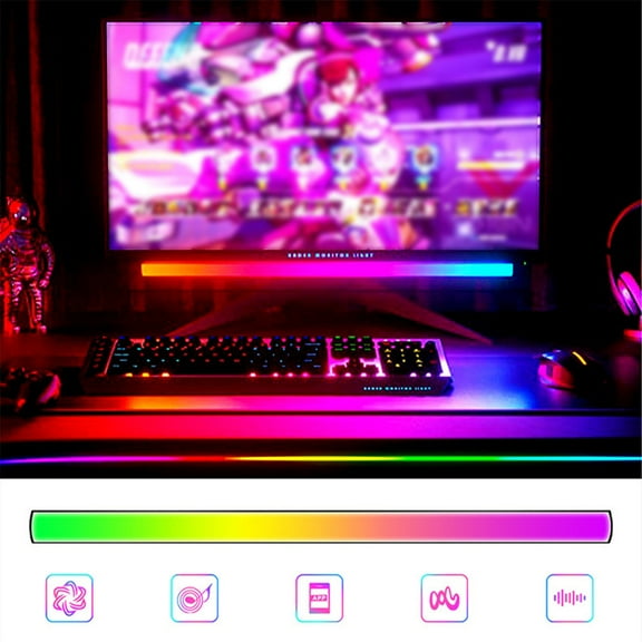 Decorative Lights, Smart Bluetooth Bar, RGB Smart LED, Music Mode Synchronous Color Change, Colorful Decorative For Entertainment, TV, Room Decoration