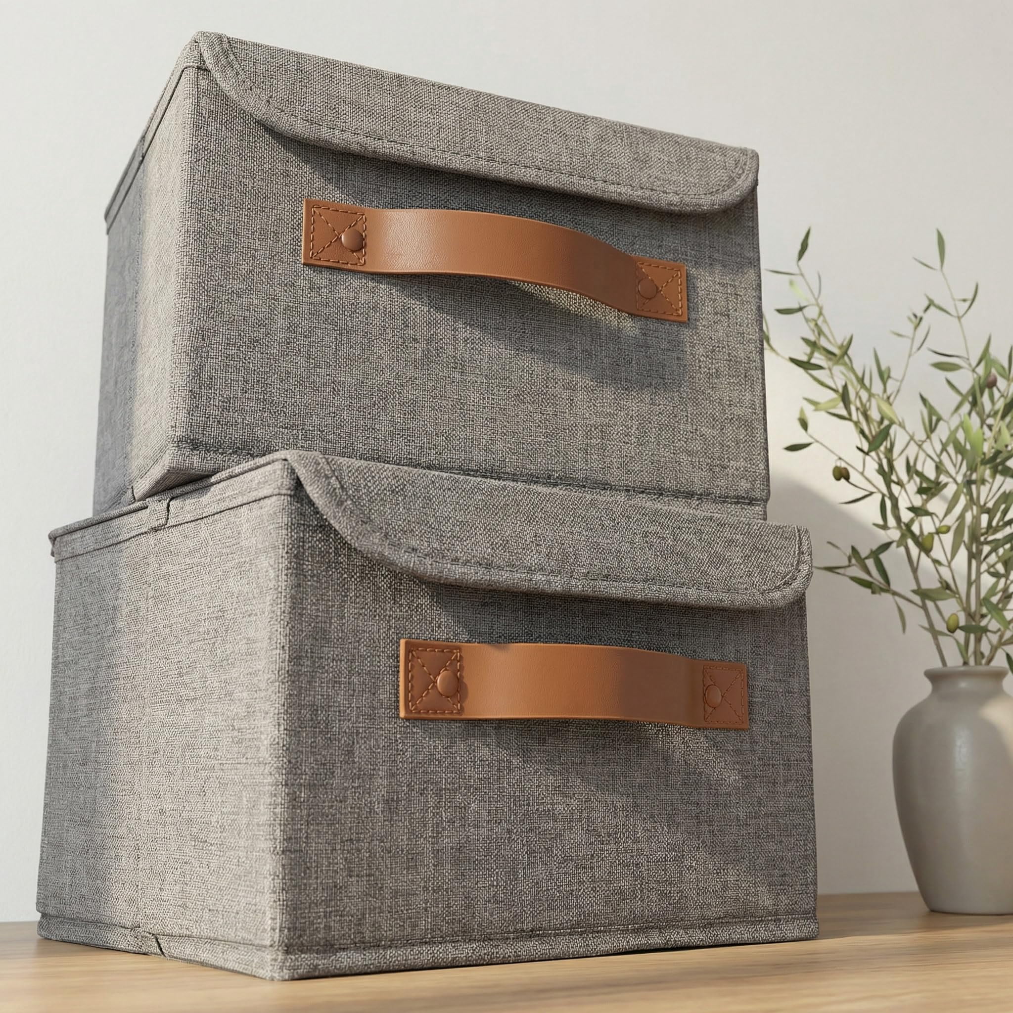 Decorative Linen Storage Boxes with Lids