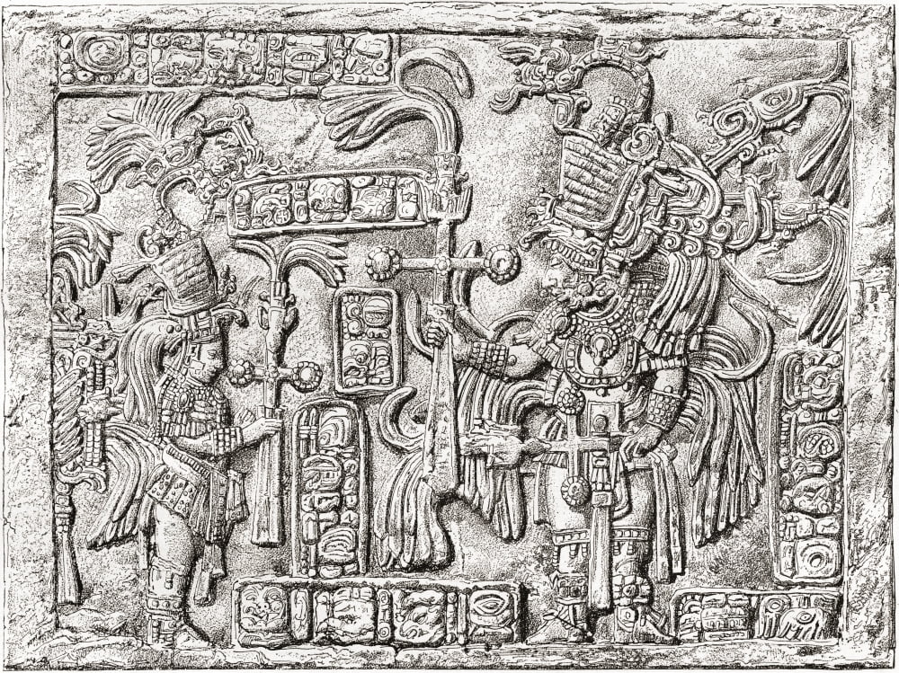 Decorative Lintel from the ancient Mayan city of Yaxchilan Chiapas Mexico From Am Canvas Art - Ken Welsh Design Pics (32 x 24)