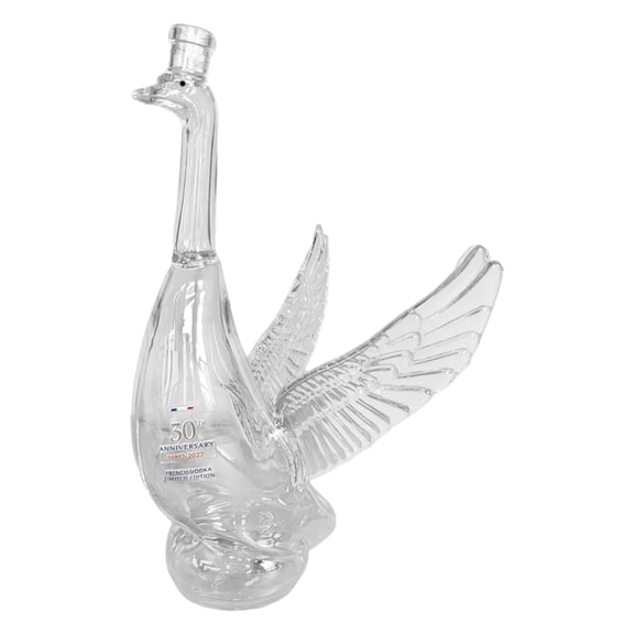 Decorative Liquor Bottle Glass Whiskeys Decanter with Transparent Bird Shape Raised Detail for Dining Room and Party Table