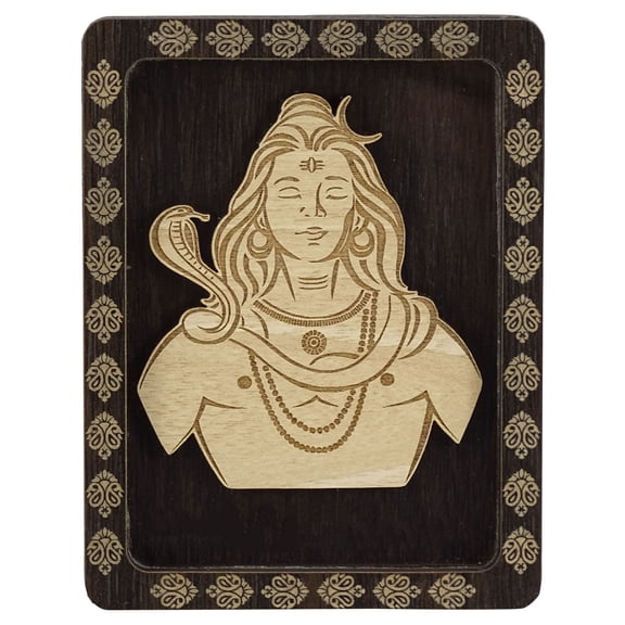 Decorative Lord Shiva Wooden Frame Office Table Home Decor Showpiece