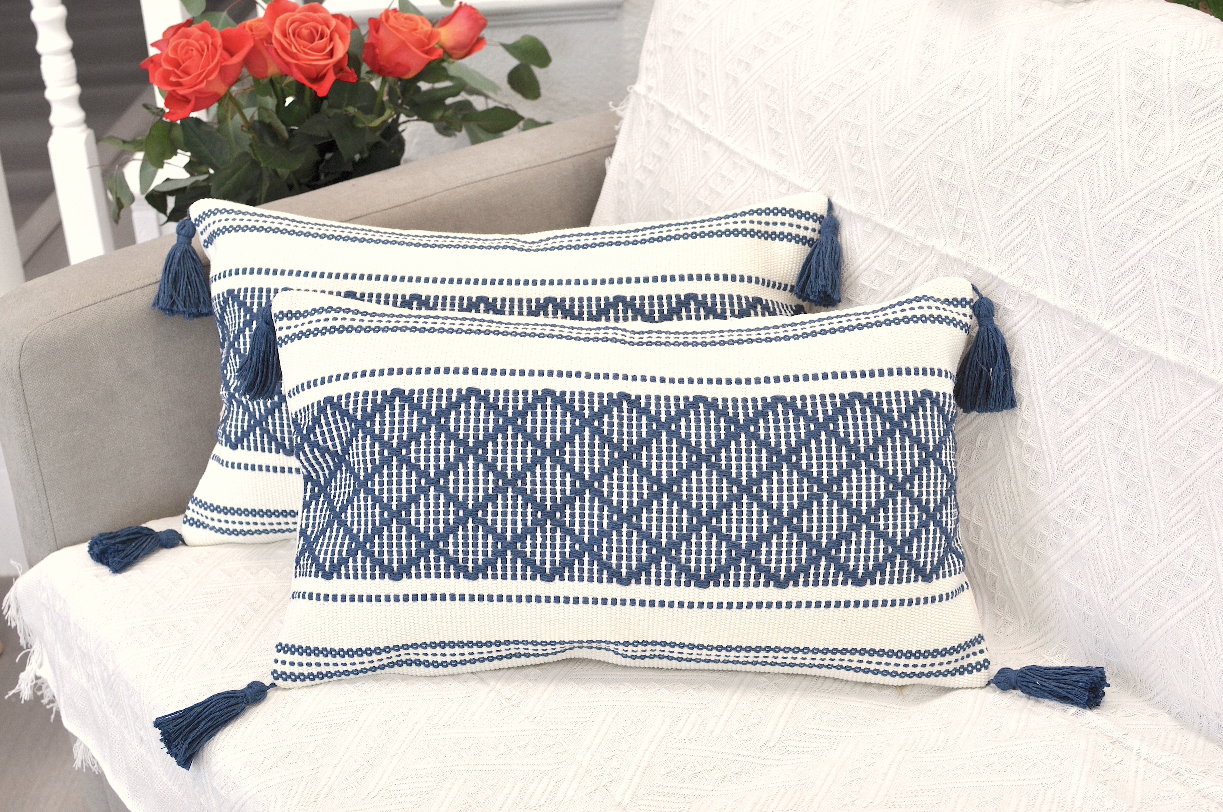 Chic Boho Rectangular Pillow Covers Indoor Home Decor Accent Cozy Sofa Cushion Cases 12x20 Set of 2 Walmart