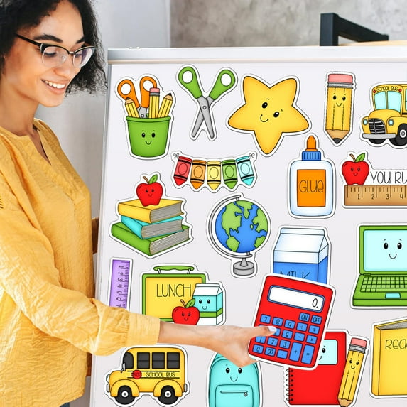 Decorative Magnetic Stickers, Colorful Locker Magnets for Decor, Reusable Magnetic Stickers for youngster, Fun Classroom Decorations for Metal Surfaces