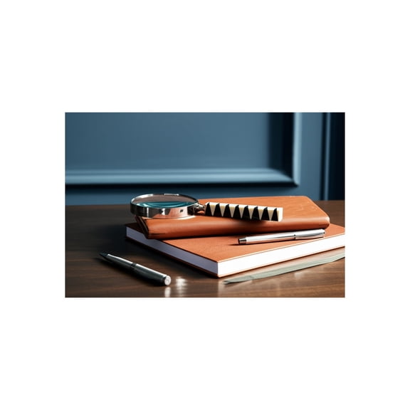 Decorative Magnifying Glass Resin and Triangular Handle for Home Office Bedroom Living Room - 10" White, Blue, Silver