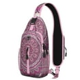 thumbnail image 1 of Decorative Mandala Sling Bag with Sacred Symbolic Pattern, Lightweight Durable Crossbody Backpack, Adjustable Strap, Multiple Compartments for Meditation and Gym, 1 of 5