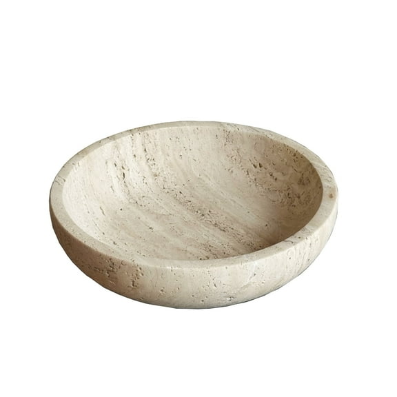 Decorative Marble Bowl, 7.87 / 5.9 inches,Natural Stone Round Bowl for Home Decor, Fruit, Nuts, Jewelry tray,Coffee Tables Centerpiece, Soap Serving