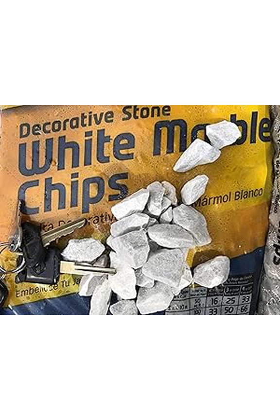 Decorative Marble Chips Model "White" 2 LBS