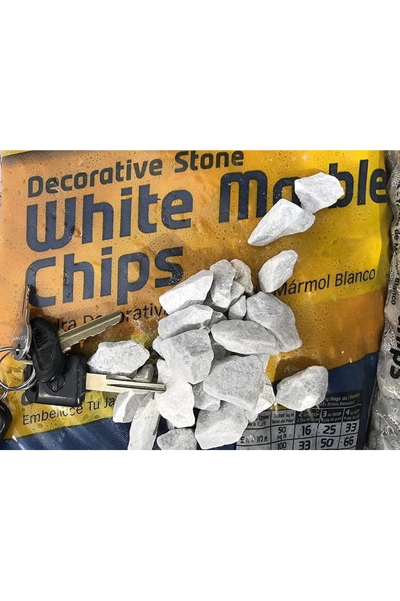 Decorative Marble Chips White 1 LB