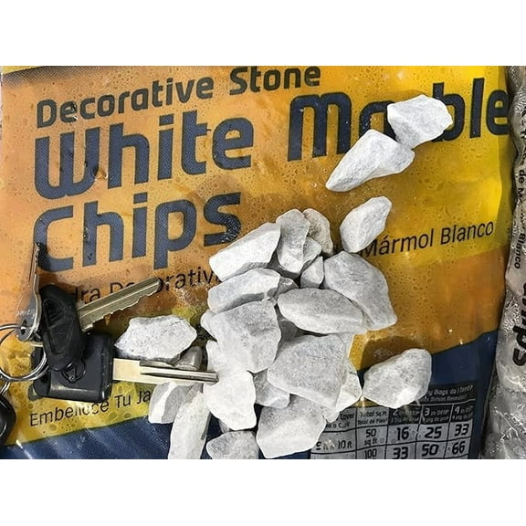 Decorative Marble Chips White 3 LBS