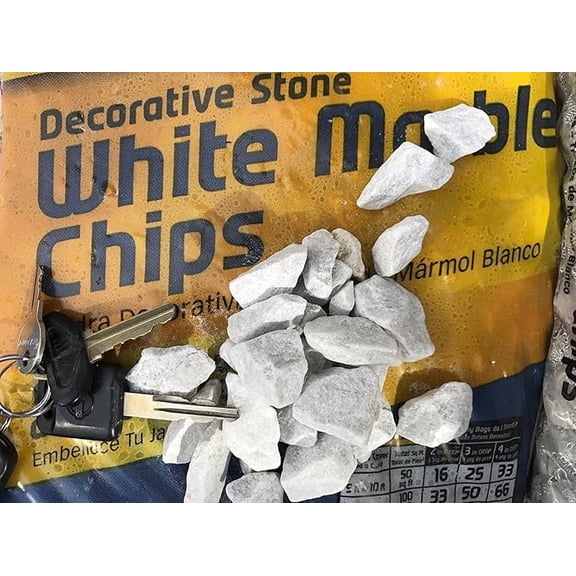 Decorative Marble Chips White 4 LBS