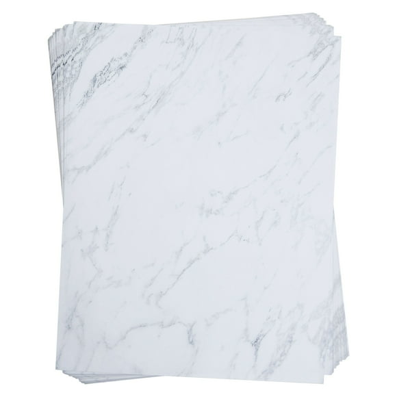 Decorative Marble Paper, Fancy Printer-Friendly Stationery for Resume, Certificate, and Menu (Letter Size, 8.5x11 Inches, 48 Sheets)