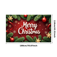 thumbnail image 1 of Decorative Merry Christmas Festive Red Green Polyester Lightweight Banner for Holiday Party Home Decoration Celebration, 1 of 2